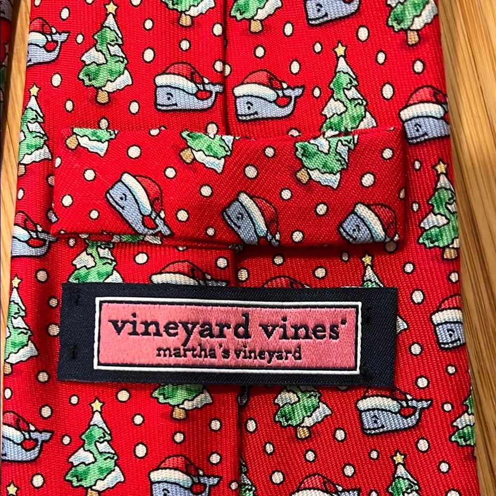 Festive Red Christmas Tree Pattern Tie